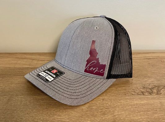 Idaho Home (Script) Trucker Hat (Multiple Styles)